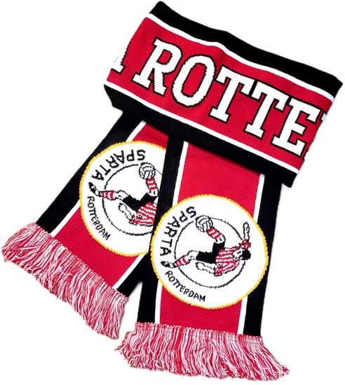 Afbeelding van SHAWL ROOD- ZWART