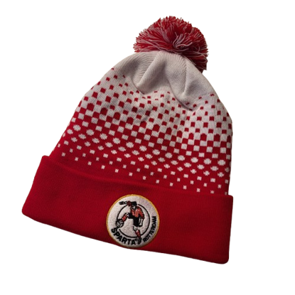 Afbeeldingen van MUTS ROOD-WIT SPIKKEL