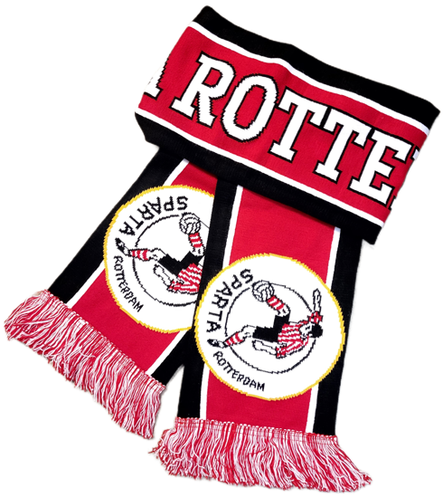 Afbeelding van SHAWL ROOD- ZWART