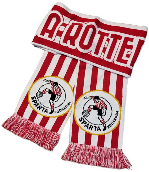 Afbeelding van SHAWL WIT/ ROOD LENGTESTREEP