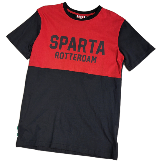 Afbeelding van T-SHIRT ROOD ZWART